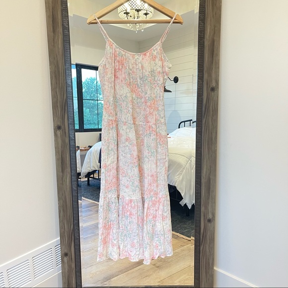 H&M Dresses & Skirts - H&M Pastel Pink Floral Cottagecore Maxi Dress